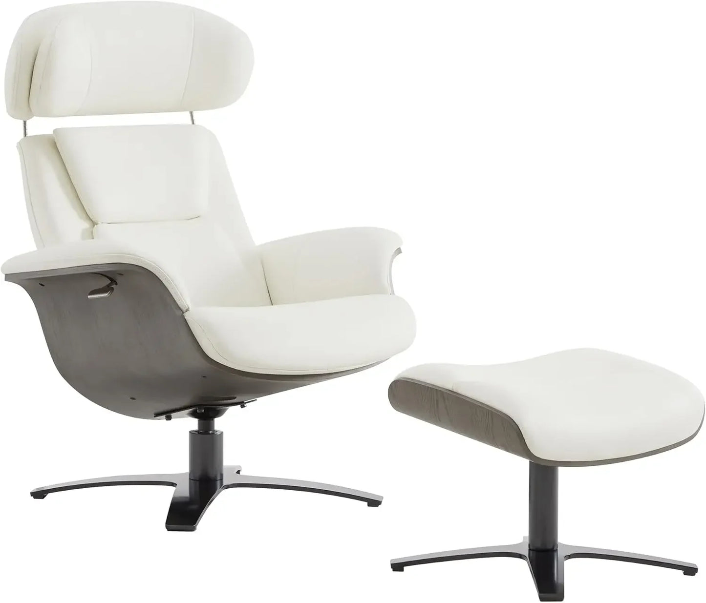 Cotyfly Ergonomic Swivel Recliner White