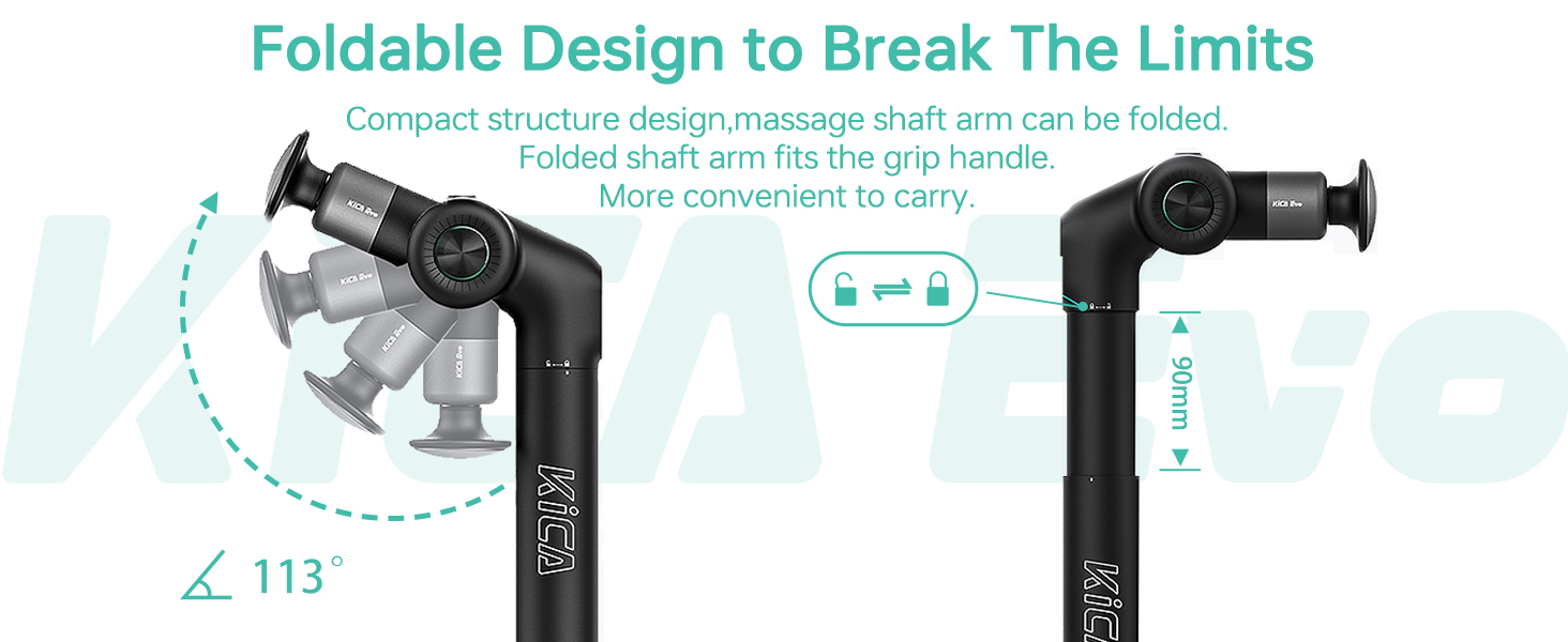 Kica_Evo_Massage_Gun_foldable_Design