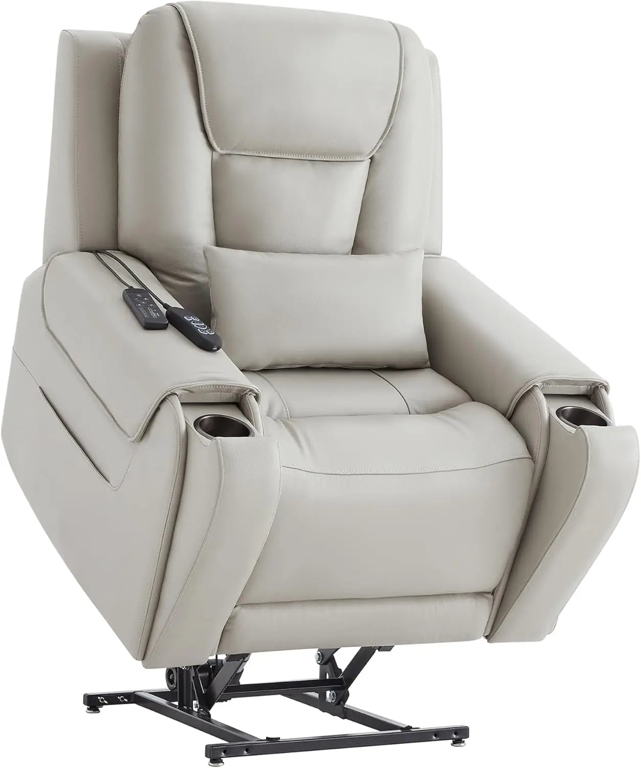 LeatherLift Recliner Light Grey